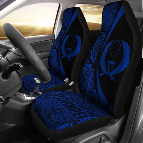 Pohnpei Coat Of Arm Polynesian Car Seat Covers Circle Style