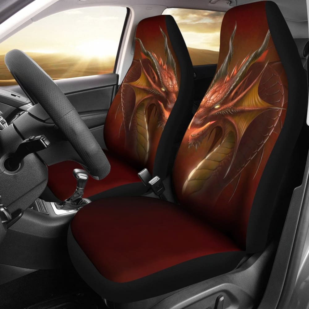 Orange Dragon Digital Art Design Amazing Gift Ideas Car Seat Covers