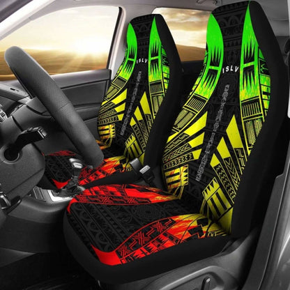 Society Islands Car Seat Covers - Society Islands Flag Polynesian Tattoo Reggae -