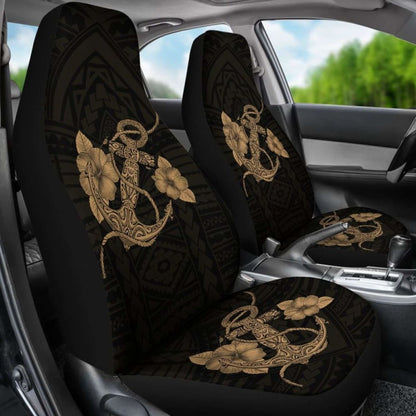 Anchor Gold Poly Tribal Car Seat Covers -