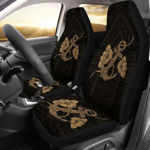 Anchor Gold Poly Tribal Car Seat Covers -