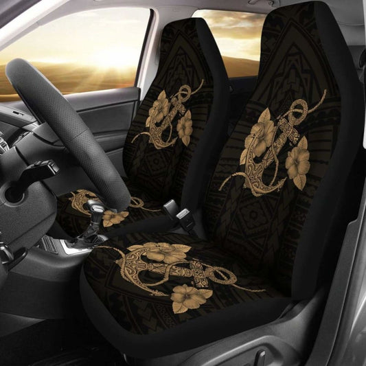 Anchor Gold Poly Tribal Car Seat Covers -