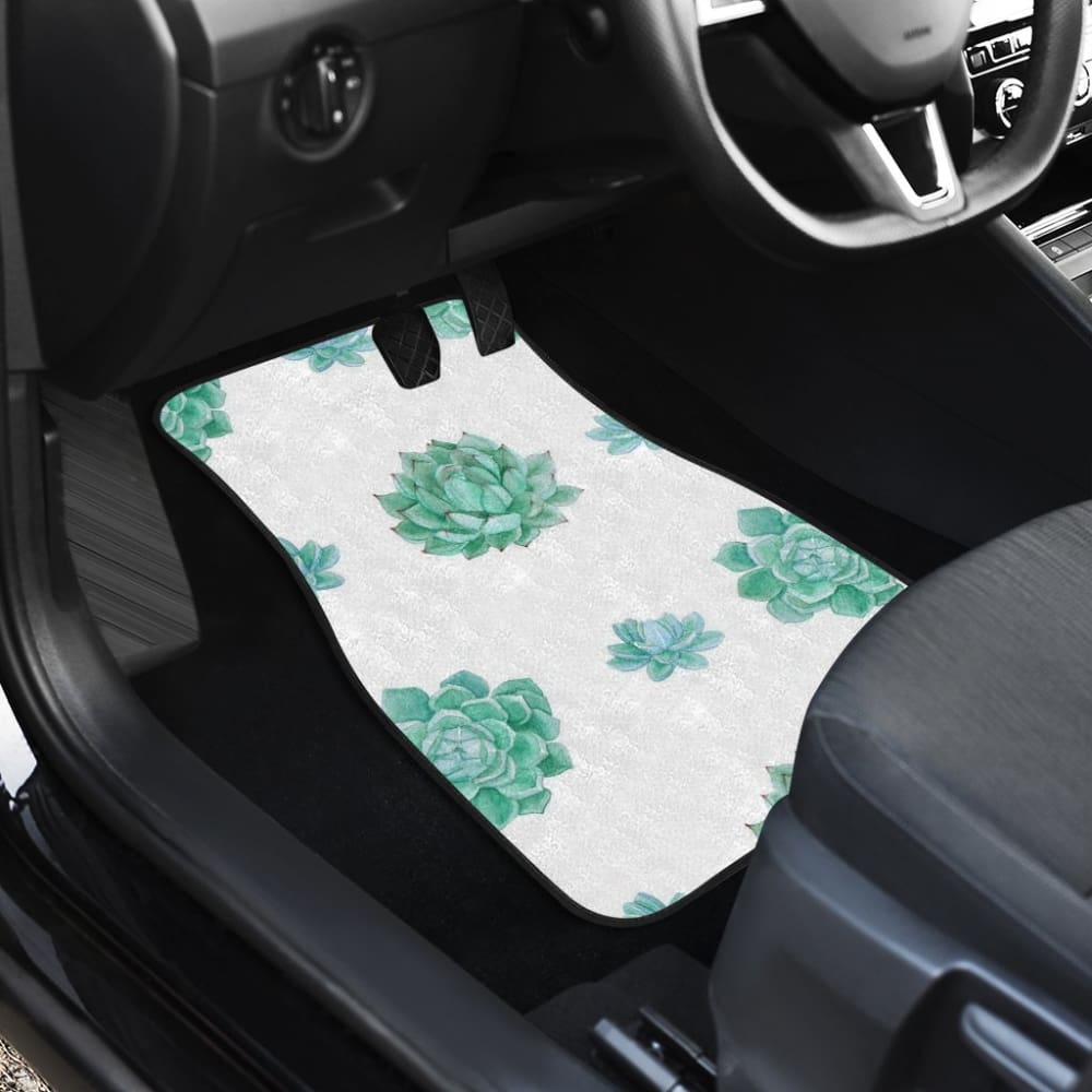 Aqua Ocean Succulent Universal Car Floor Mats