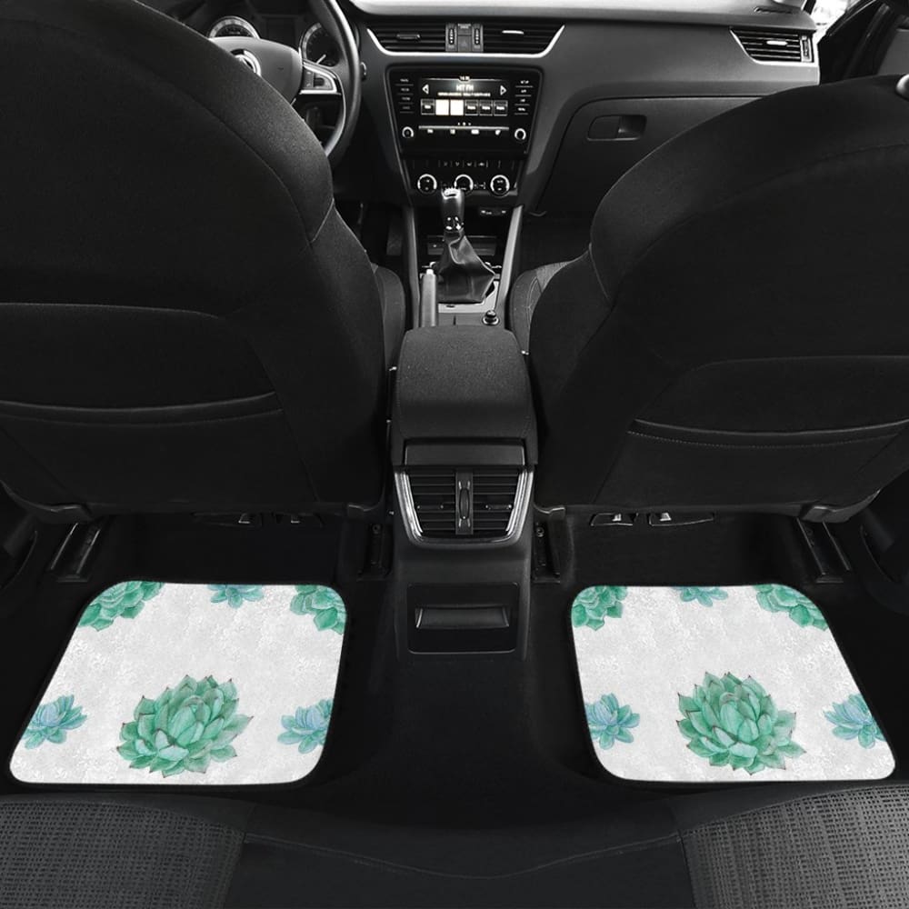 Aqua Ocean Succulent Universal Car Floor Mats