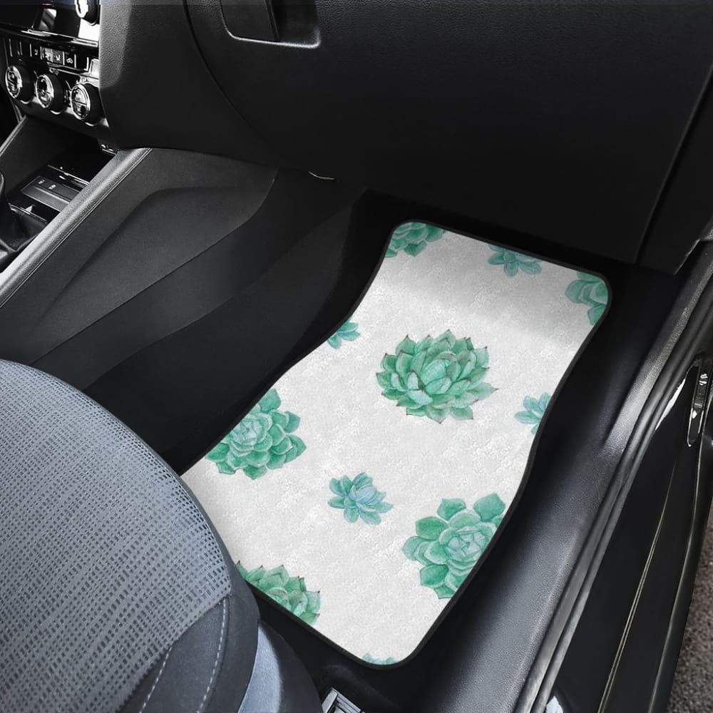 Aqua Ocean Succulent Universal Car Floor Mats