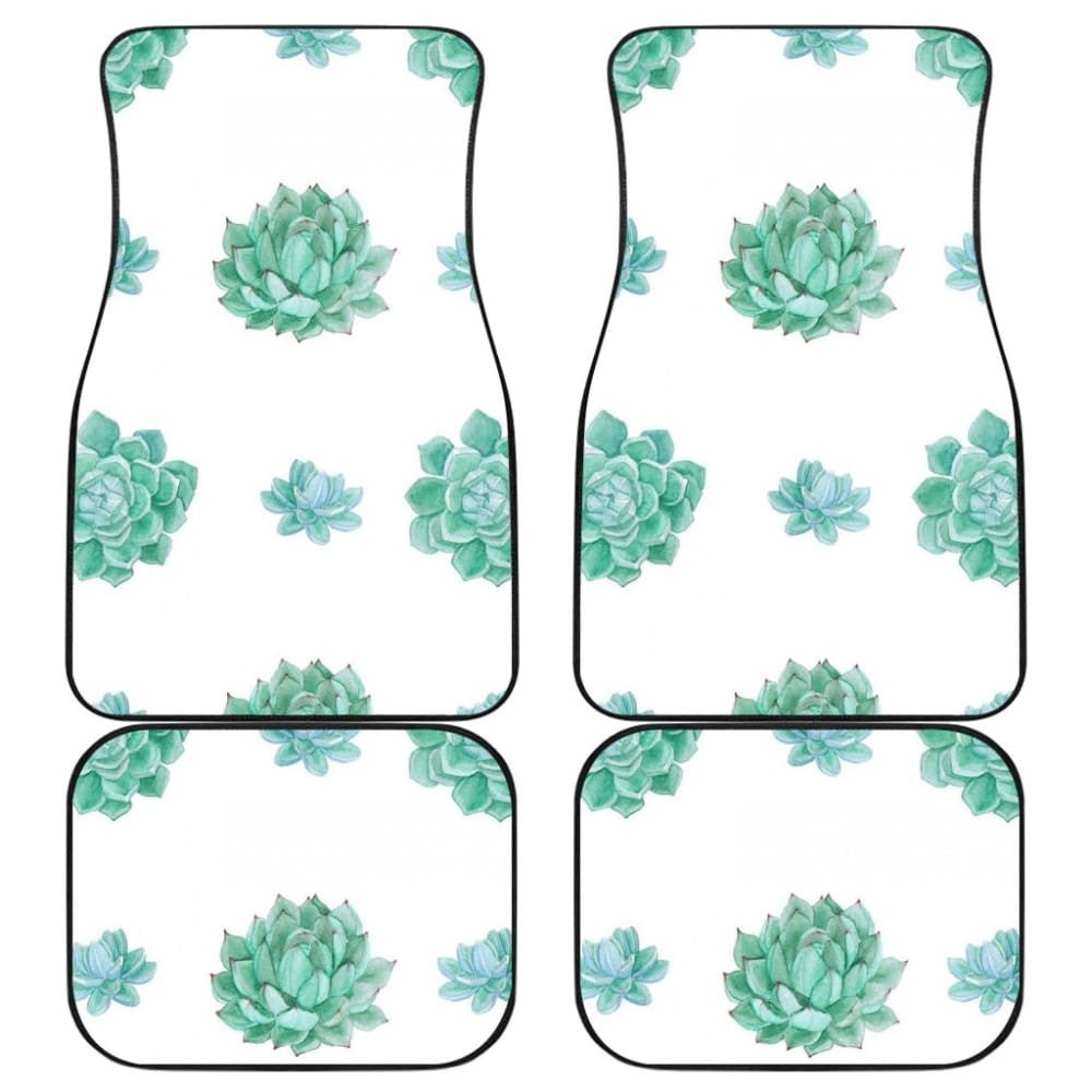 Aqua Ocean Succulent Universal Car Floor Mats