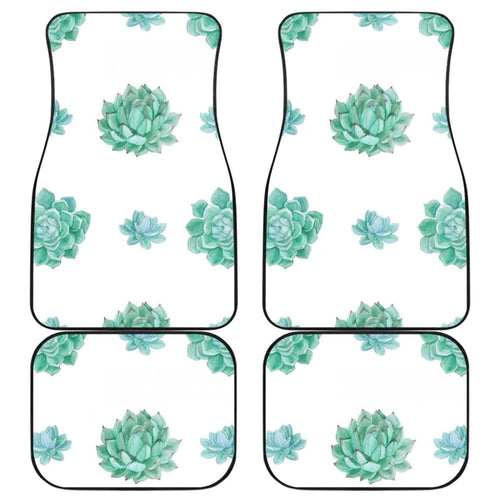 Aqua Ocean Succulent Universal Car Floor Mats