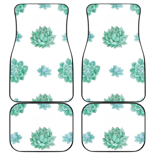 Aqua Ocean Succulent Universal Car Floor Mats