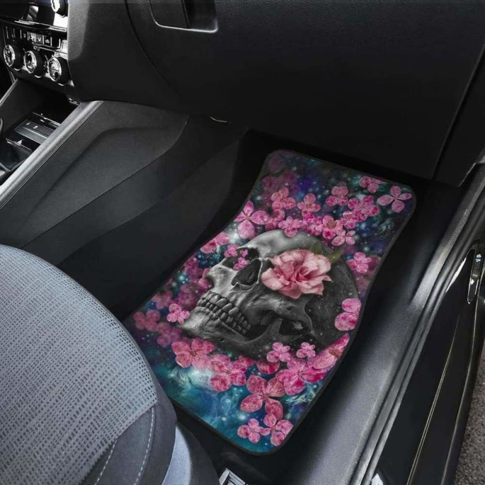 Set Of Pcs Floral Skull Car Mats