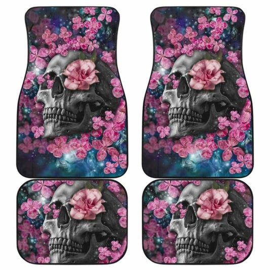 Set Of Pcs Floral Skull Car Mats
