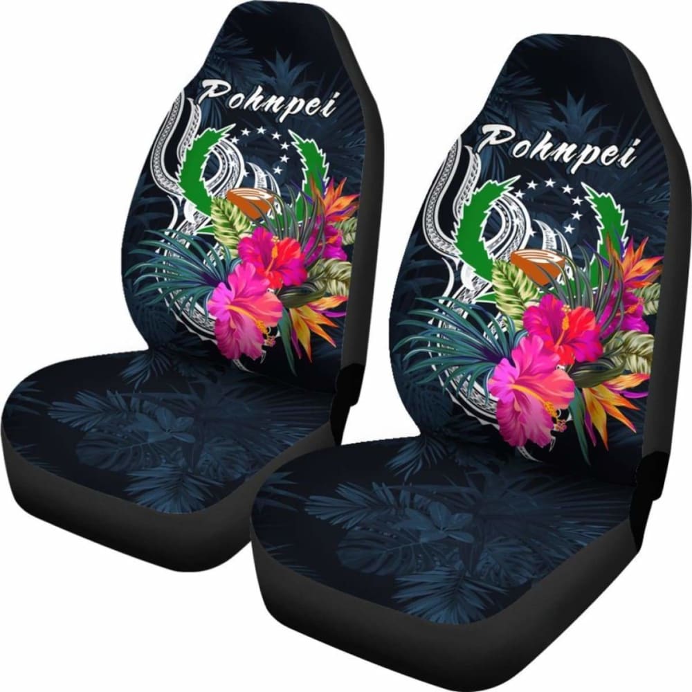 Pohnpei Micronesia Car Seat Covers - Tropical Flower -