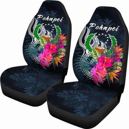Pohnpei Micronesia Car Seat Covers - Tropical Flower -