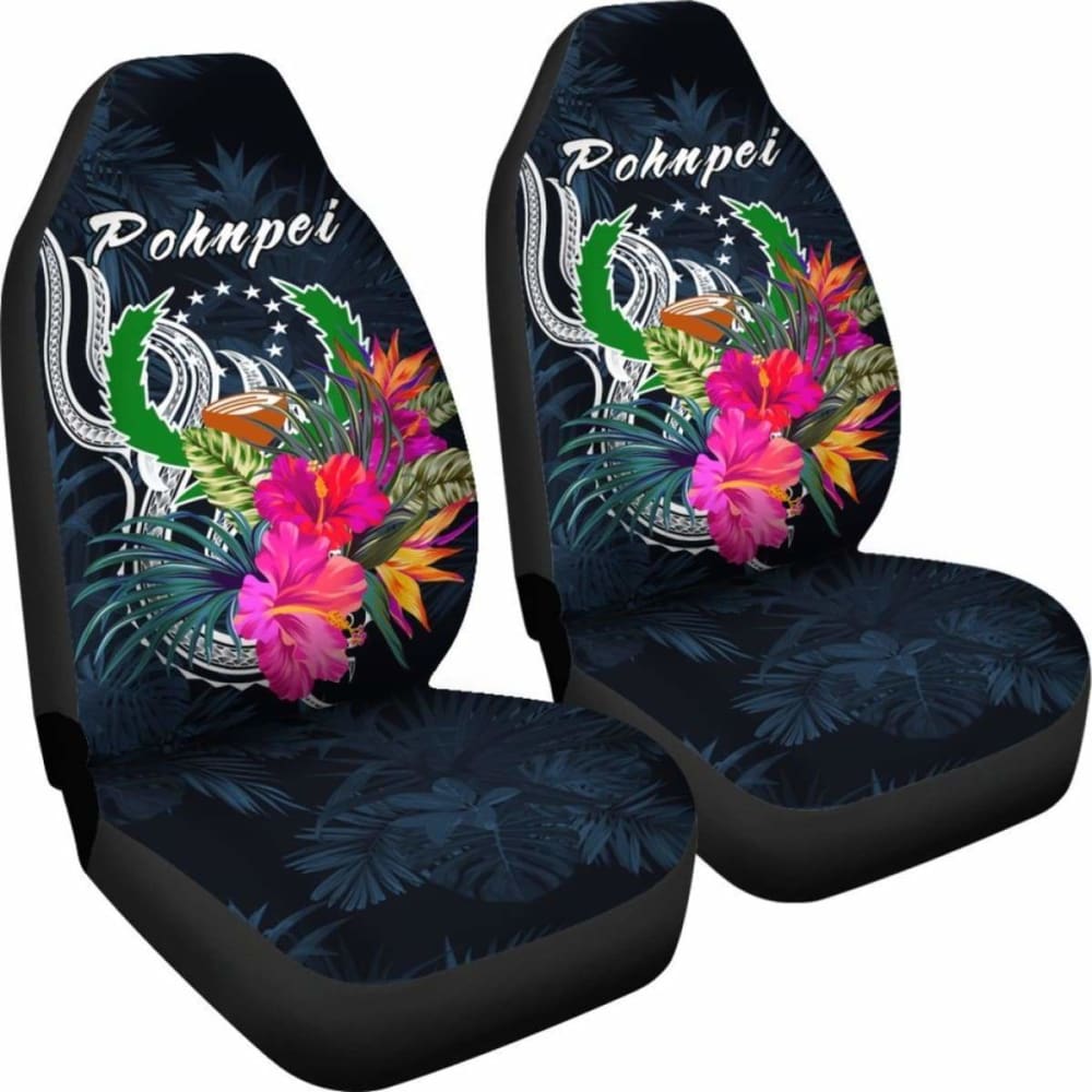 Pohnpei Micronesia Car Seat Covers - Tropical Flower -