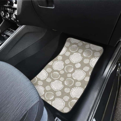 Scallop Shell Pattern Front And Back Car Mats
