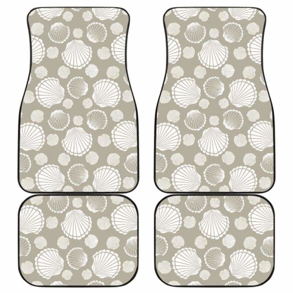 Scallop Shell Pattern Front And Back Car Mats