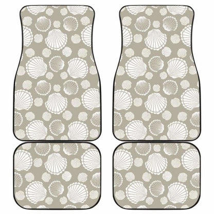 Scallop Shell Pattern Front And Back Car Mats