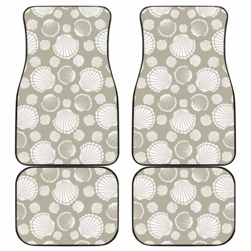 Scallop Shell Pattern Front And Back Car Mats
