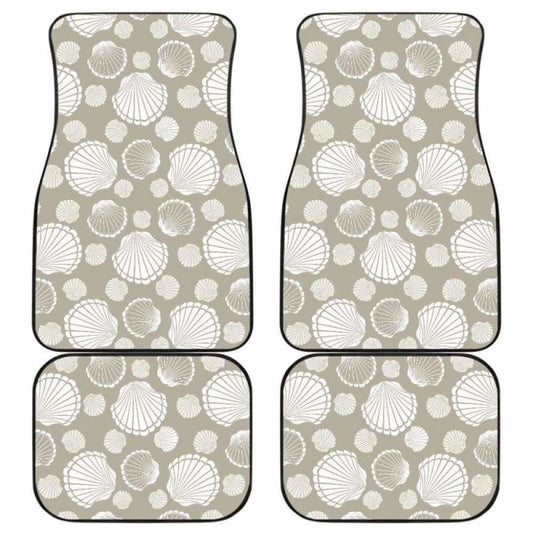 Scallop Shell Pattern Front And Back Car Mats