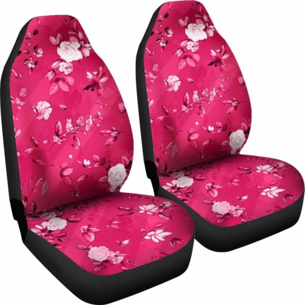 Pink Flowers Car Seat Covers