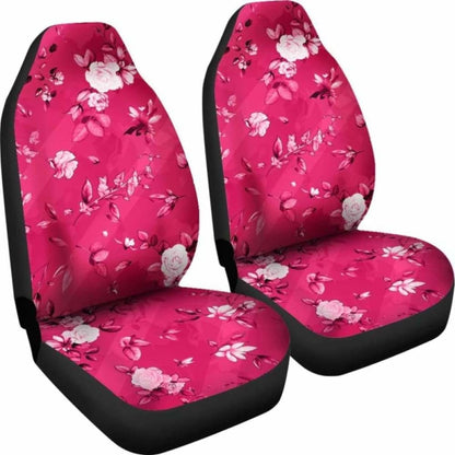 Pink Flowers Car Seat Covers