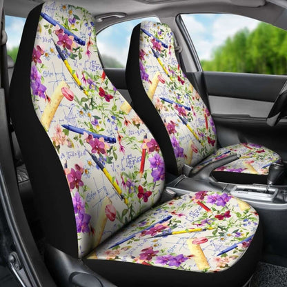 Floral Math Car Seat Covers
