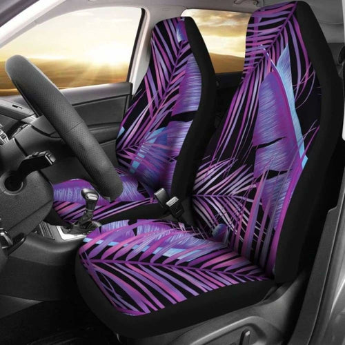 Purple Leaves Car Seat Covers