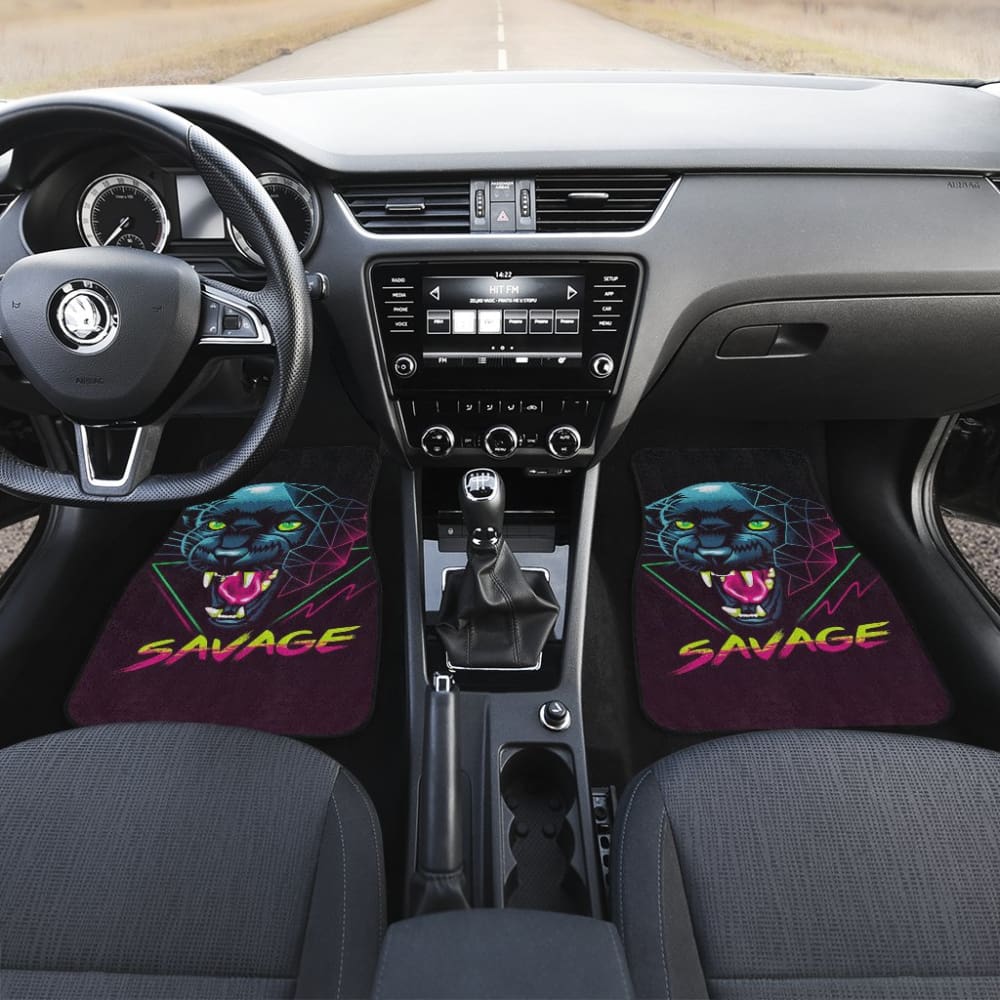 Black Panther Savage Awesome Poly Car Floor Mats