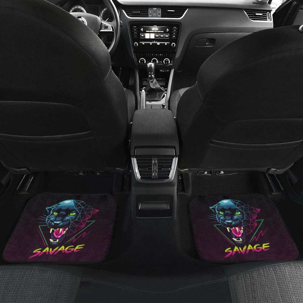 Black Panther Savage Awesome Poly Car Floor Mats