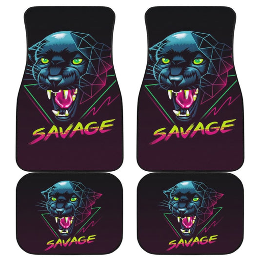 Black Panther Savage Awesome Poly Car Floor Mats