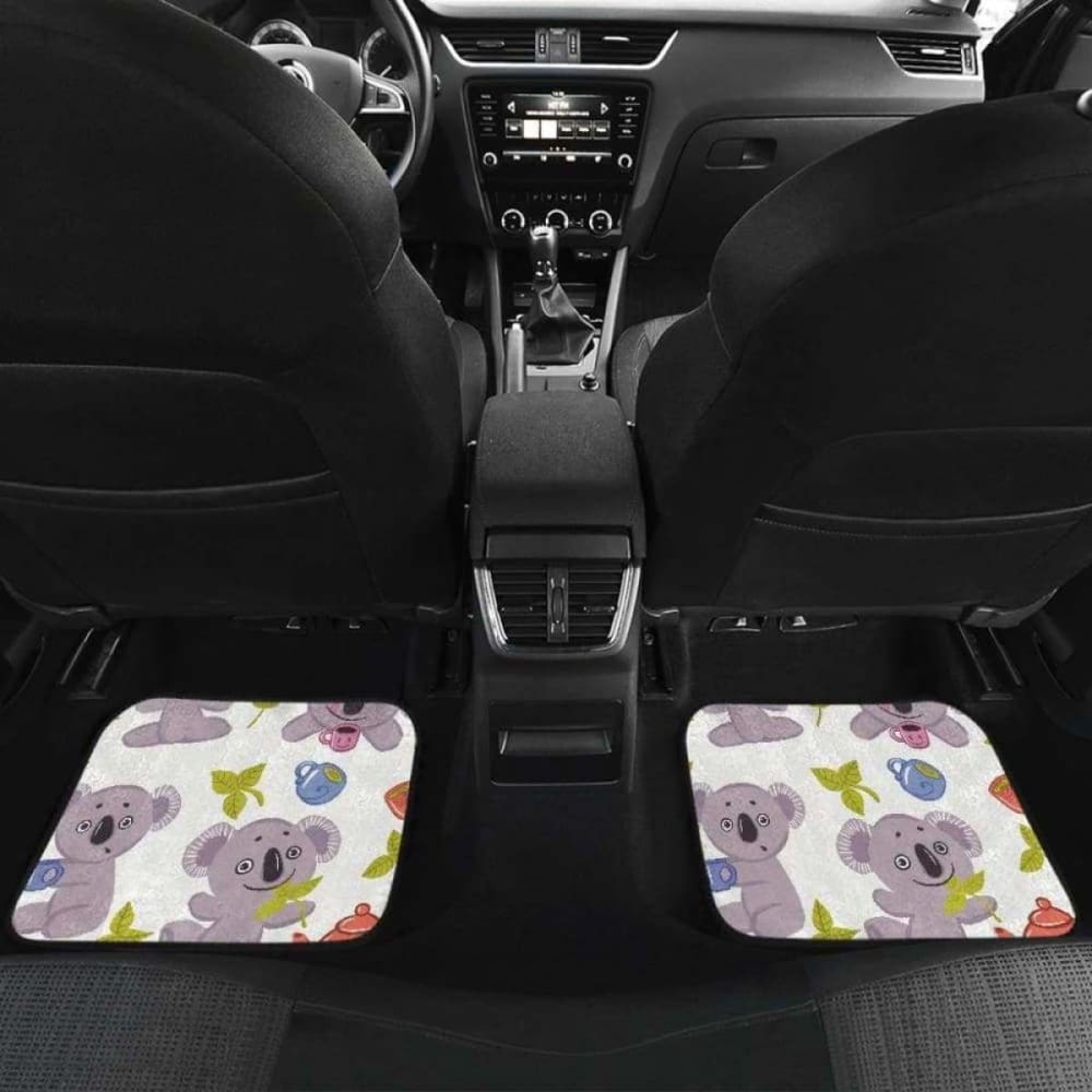 Cute Koalas Teapots Tea Front And Back Car Mats