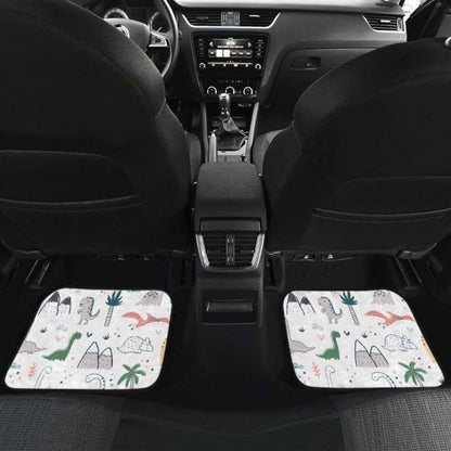 Cute Cartoon Dinosaurs Tree Pattern Front And Back Car Mats
