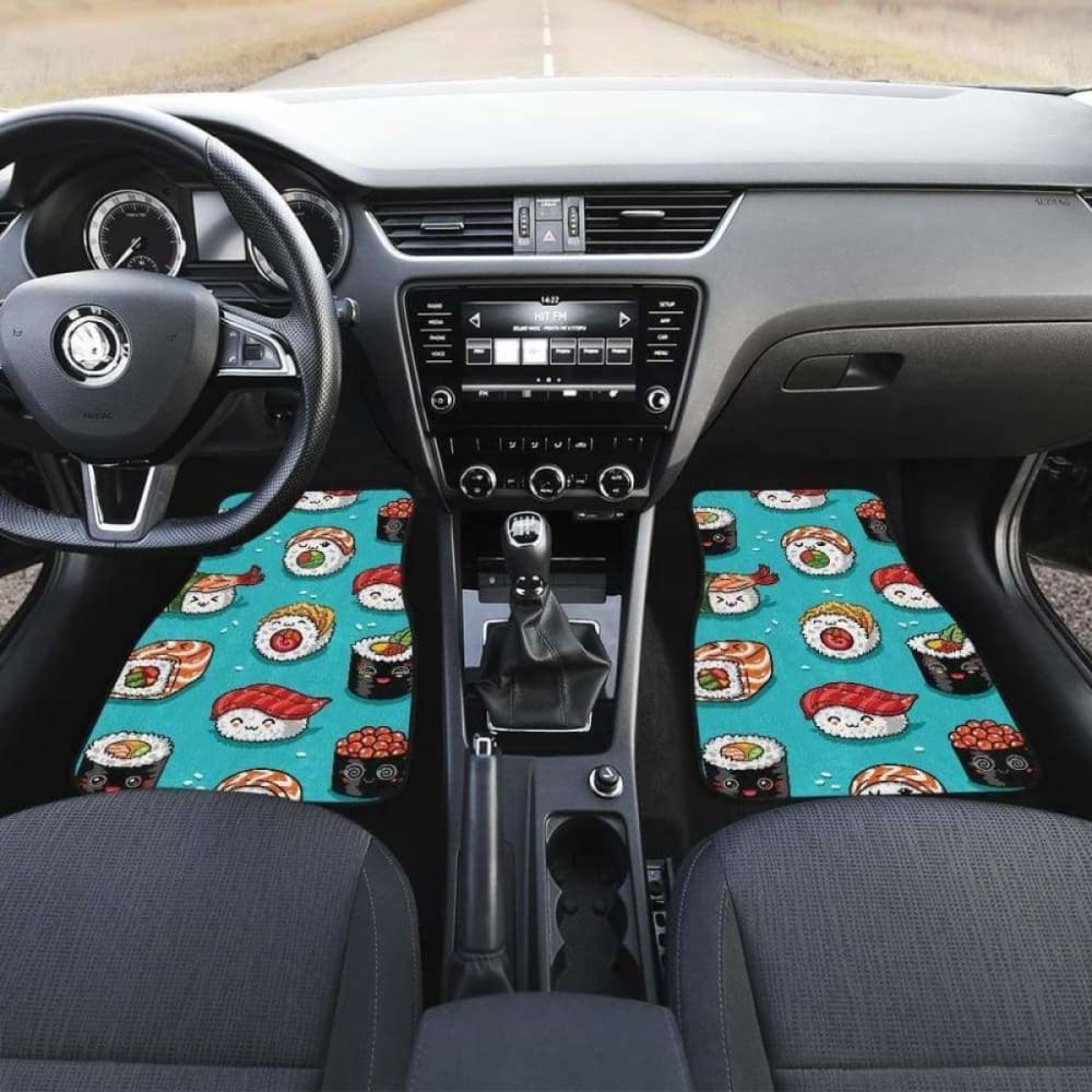 Cute Sushi Pattern Front And Back Car Mats