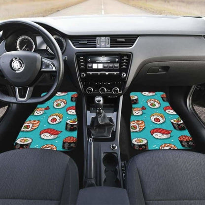 Cute Sushi Pattern Front And Back Car Mats
