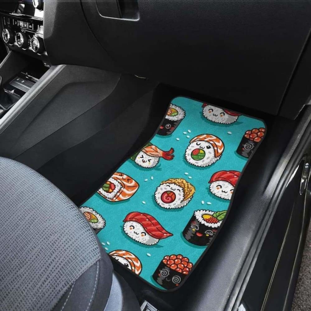 Cute Sushi Pattern Front And Back Car Mats