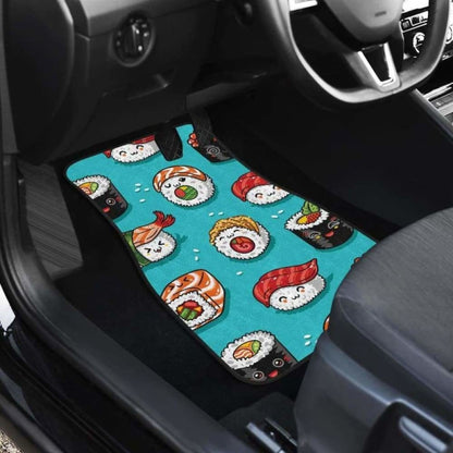Cute Sushi Pattern Front And Back Car Mats