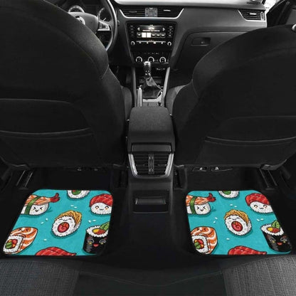 Cute Sushi Pattern Front And Back Car Mats