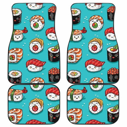 Cute Sushi Pattern Front And Back Car Mats