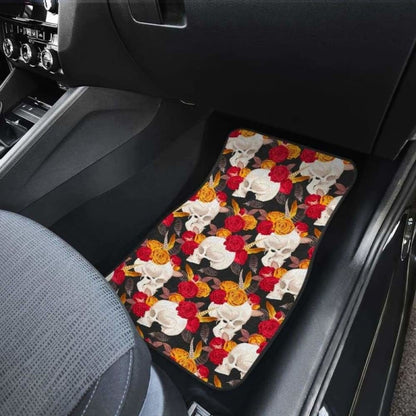 Set Of Pcs Floral Skull Car Mats