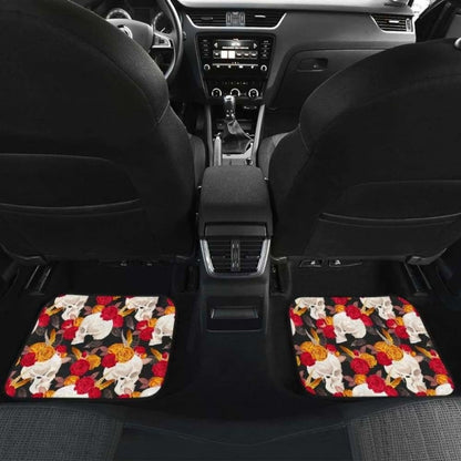 Set Of Pcs Floral Skull Car Mats