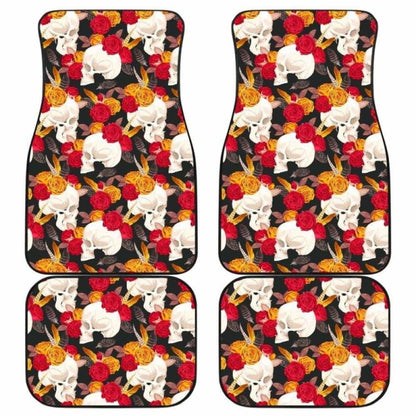 Set Of Pcs Floral Skull Car Mats