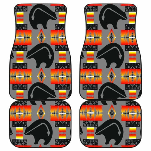 Seven Tribes Bear Grey Front And Back Car Mats (Set Of)