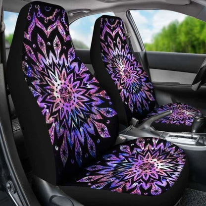 Neon Mandala Car Seat Covers