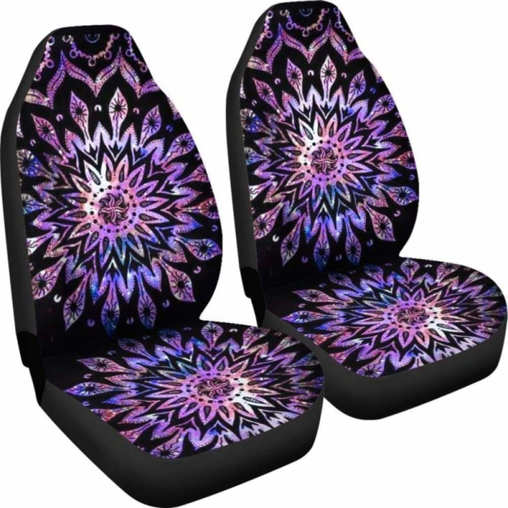 Neon Mandala Car Seat Covers