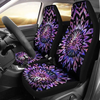 Neon Mandala Car Seat Covers