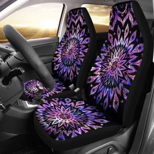 Neon Mandala Car Seat Covers