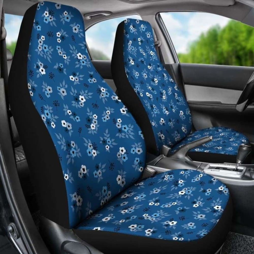Blue Car Seat Covers With Flowers