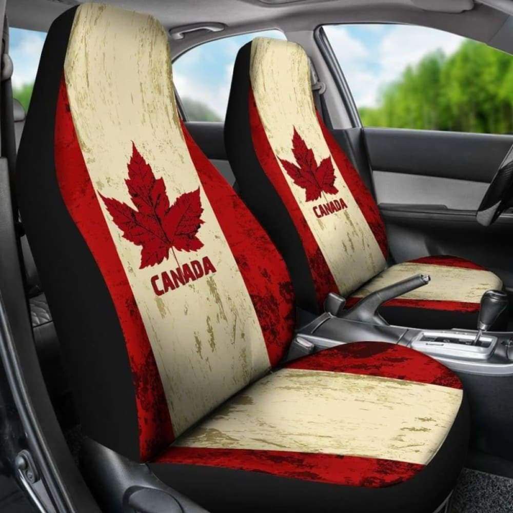Canada Day True North Strong And Free Car Seat Covers - The Maple Flag
