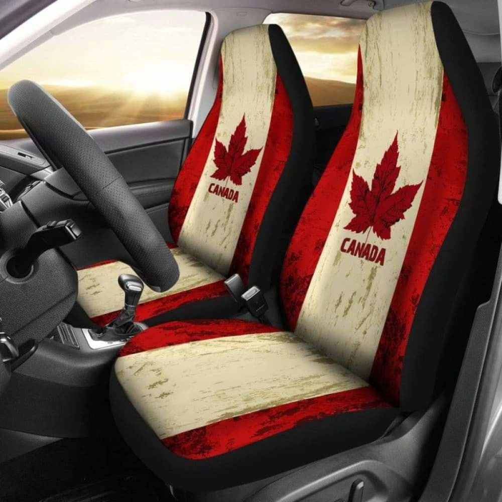 Canada Day True North Strong And Free Car Seat Covers - The Maple Flag