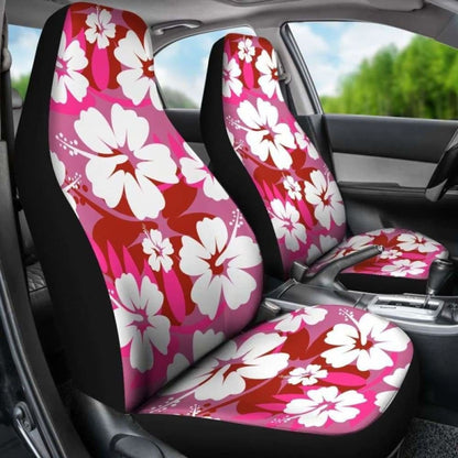 Pink Aloha Flowers Car Seat Covers