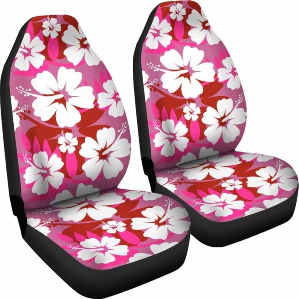 Pink Aloha Flowers Car Seat Covers